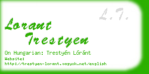 lorant trestyen business card