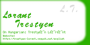 lorant trestyen business card